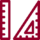 A straight ruler and edge ruler icon.